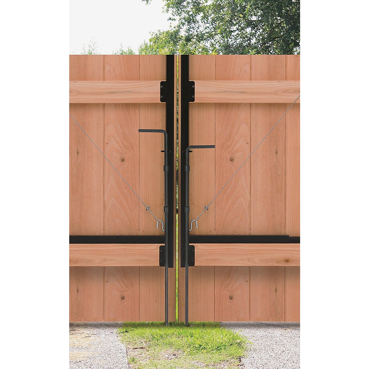 Jewett Cameron Adjust-A-Gate 30 In. Steel Drop Rod Kit Cane Bolt