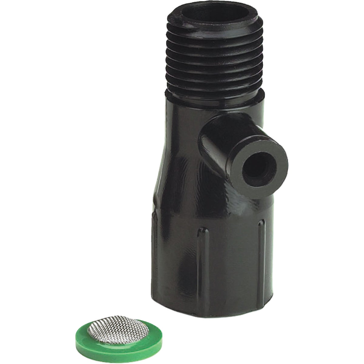 Raindrip 1/2 In. Female Pipe Thread x 1/4 In. Barb x 1/2 In. Male Pipe Thread Drip Line Tap-Off Sprinkler-To-Drip-Adapter