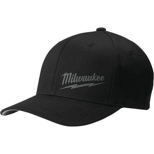 Milwaukee FlexFit Black Fitted Hat, S/M