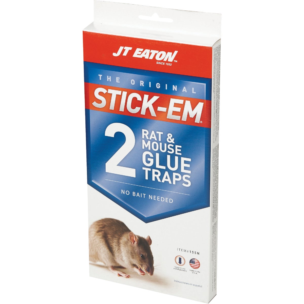 JT Eaton Stick-Em Glue Mouse & Rat Trap (2-Pack)