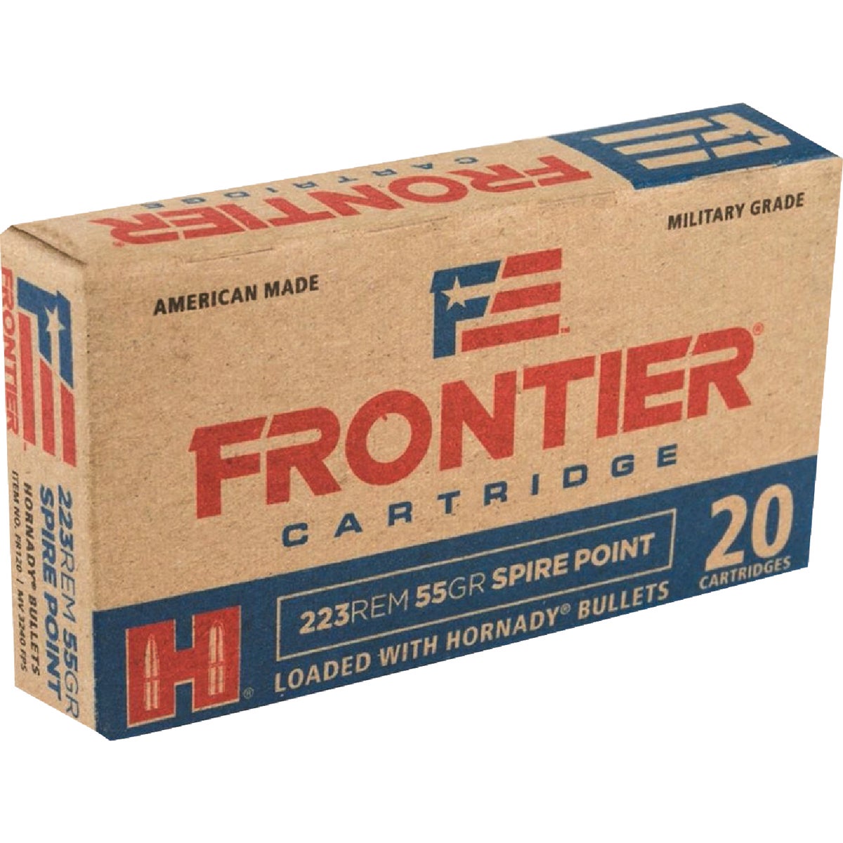 Hornady Frontier .223 Rem 55 Grain SP Centerfire Ammunition Cartridges