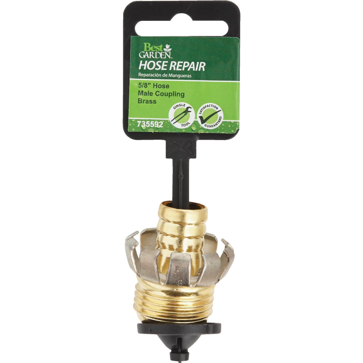 Best Garden 5/8 In. Male Brass Hose Coupling Mender