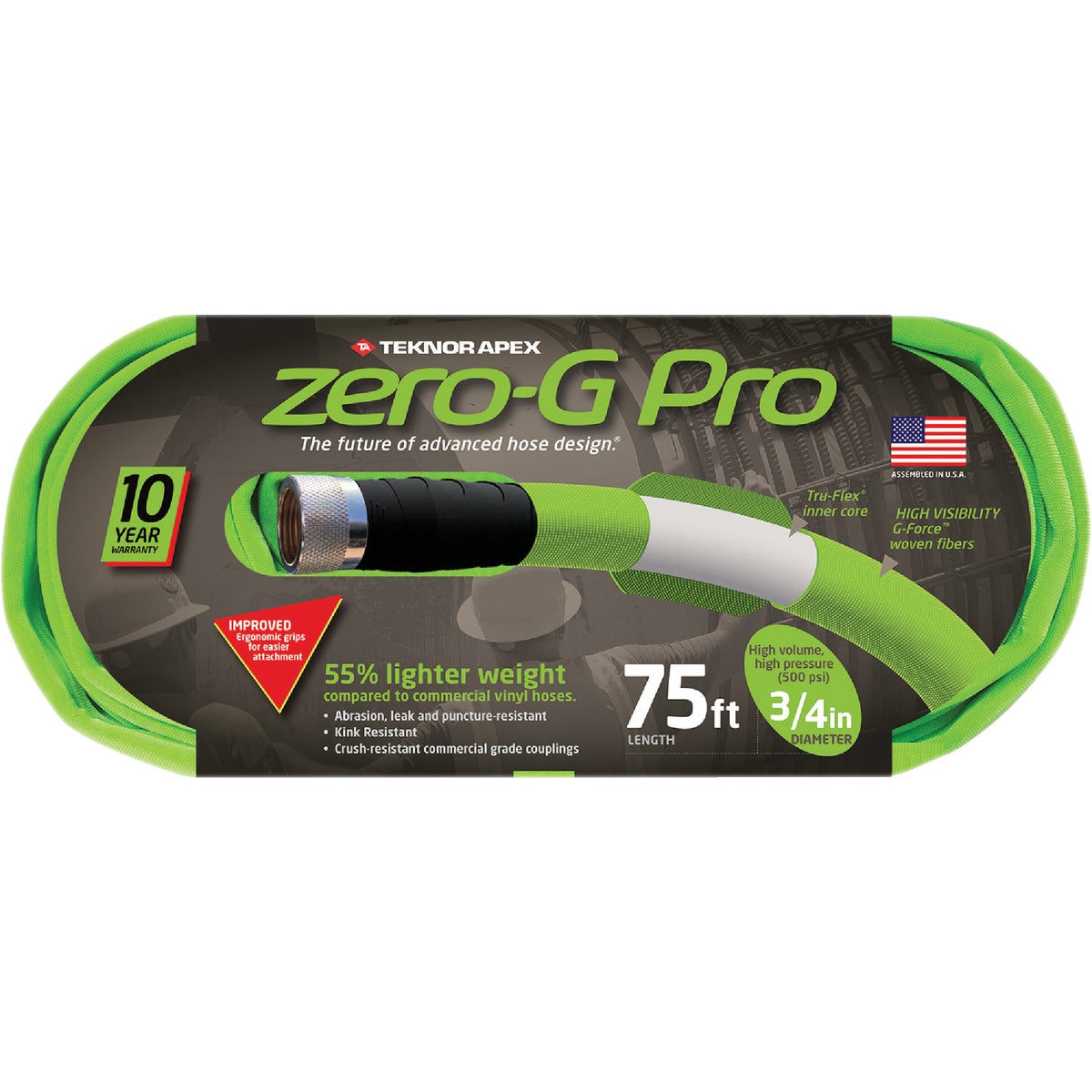 Teknor Apex Zero-G Pro 3/4 In. Dia. x 75 Ft. L. Drinking Water Safe Garden Hose