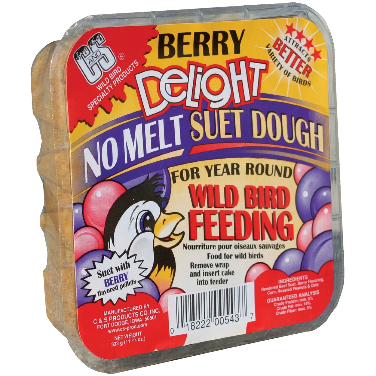 C&S 11.75 Oz. Berry Delight Suet Dough