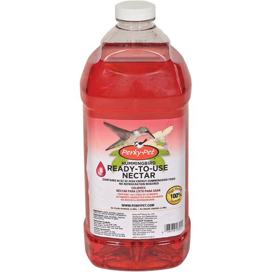 Perky-Pet 64 Oz. Red Ready To Use Liquid Hummingbird Nectar