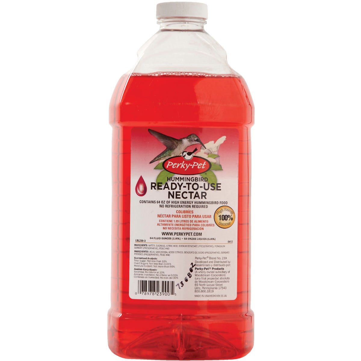 Perky-Pet 64 Oz. Red Ready To Use Liquid Hummingbird Nectar