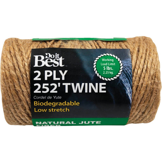 Do it Best 2-Ply x 252 Ft. Brown Jute Biodegradable Twine