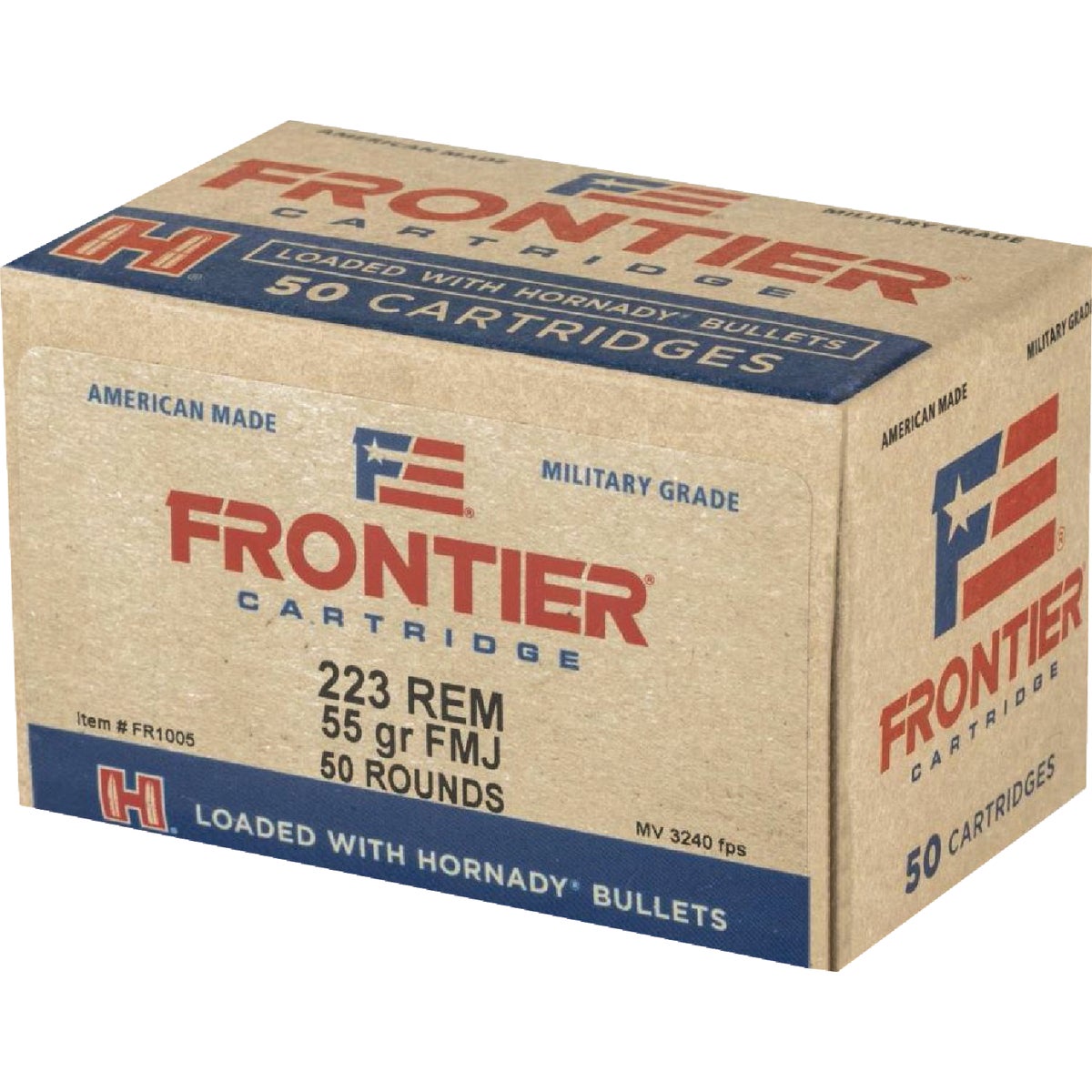 Hornady Frontier .223 Rem 55 Grain FMJ Centerfire Ammunition Cartridges