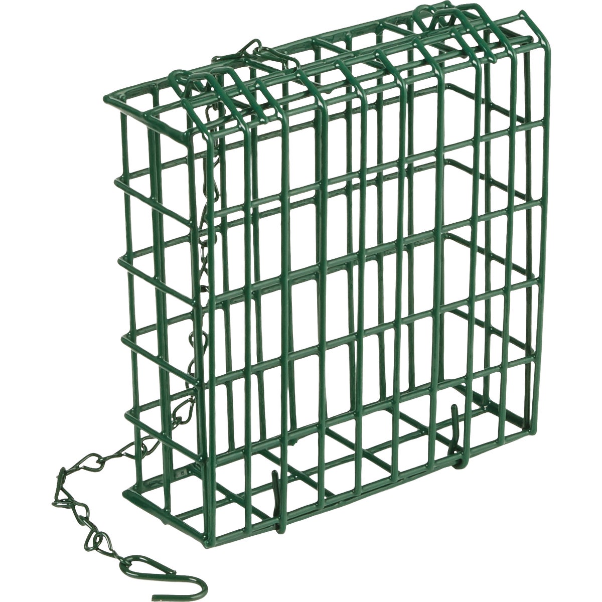 C&S EZ Fill Green 1-Cake Metal Suet Feeder