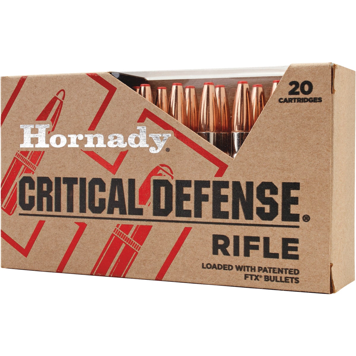 Hornady Critical Defense .223 Rem 73 Grain FTX Centerfire Ammunition Cartridges