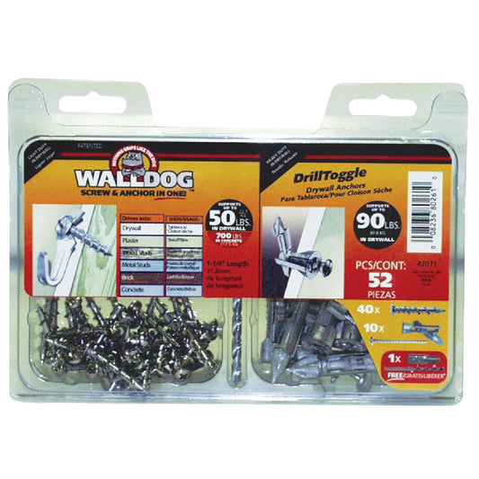 Hillman Walldog and Drill Toggle Kit (52-Piece)