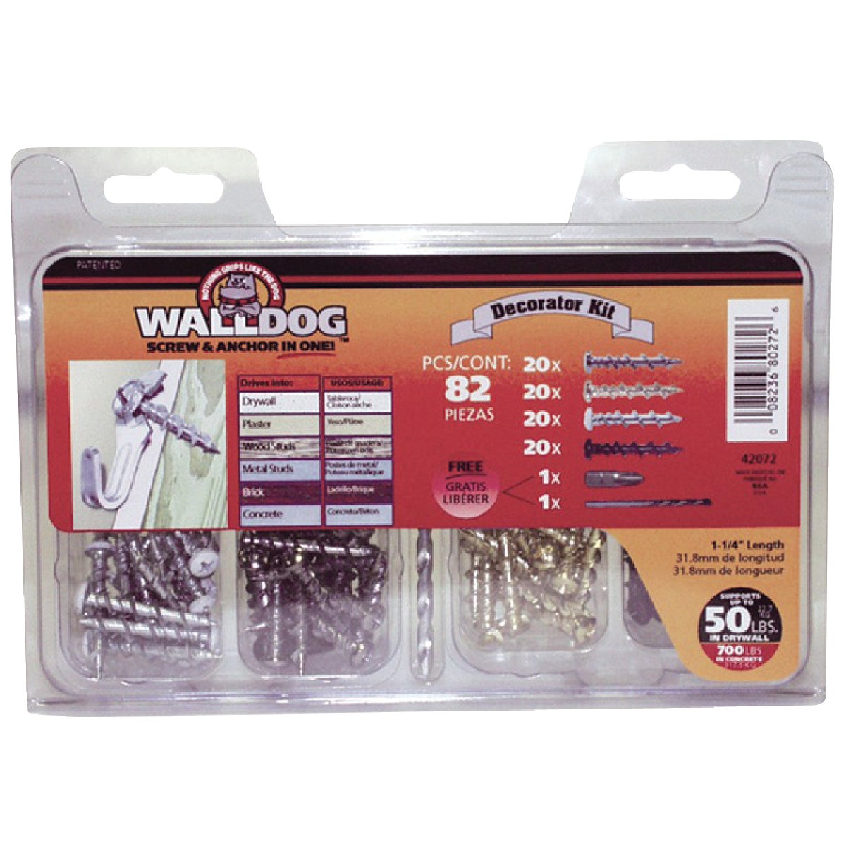 Hillman Walldog Decorator Wall Anchor Kit (82-Piece)