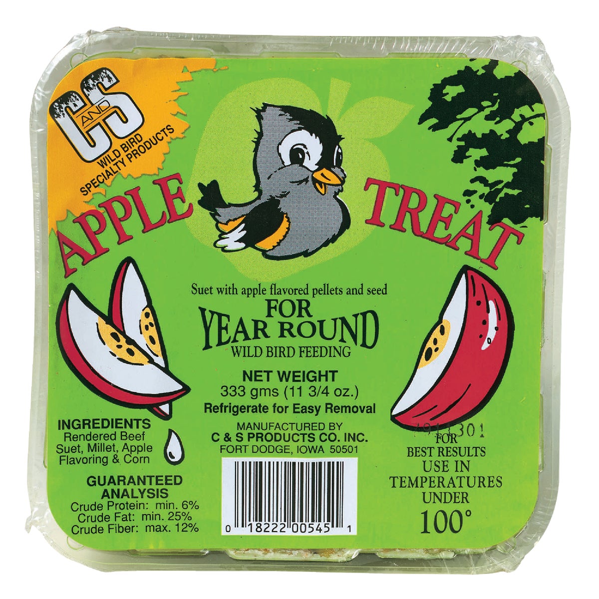 C&S 11.75 Oz. Apple Treat Suet