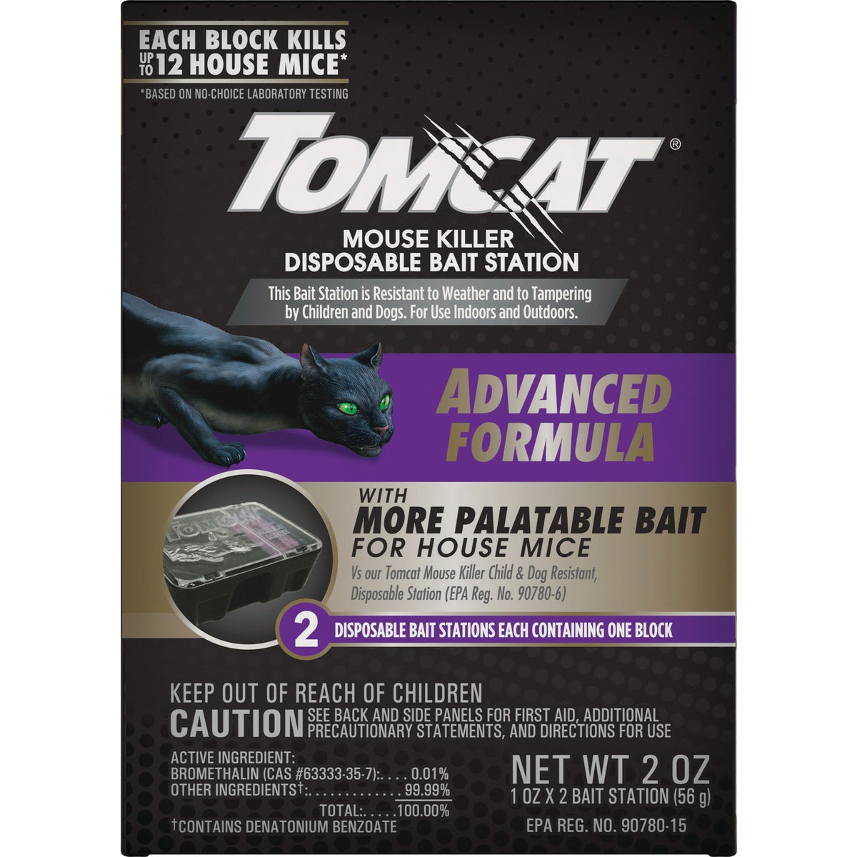 Tomcat Advanced Formula Disposable Mouse Bait Station (2-Pack)