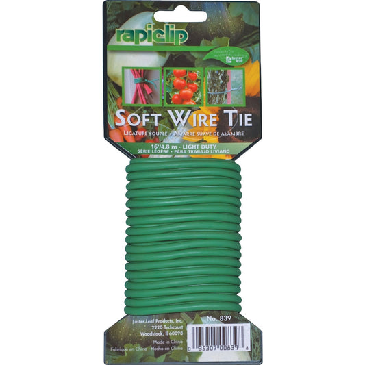 Rapiclip 16 Ft. Green PVC/Rubber Light-Duty Garden Twist Tie