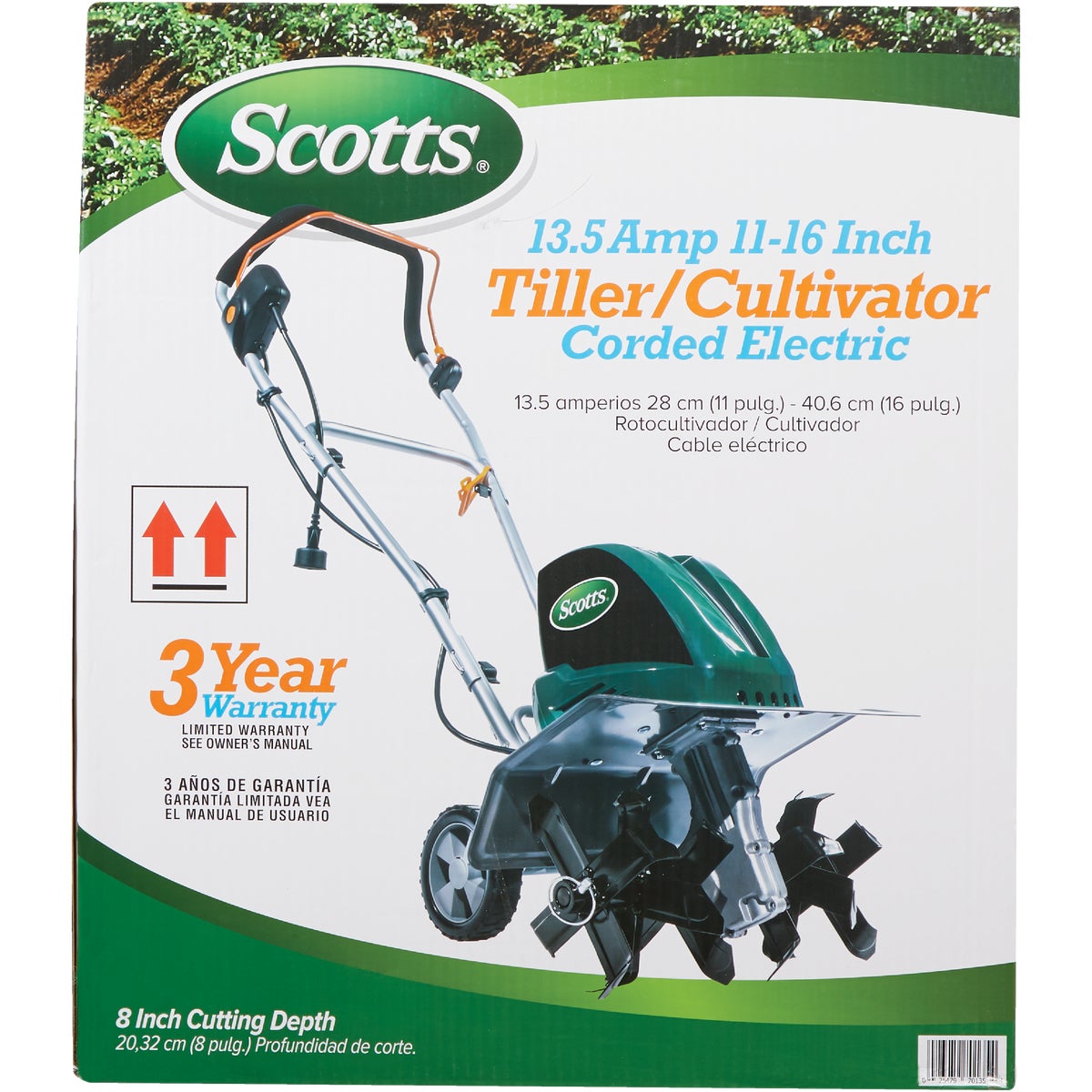 Scotts 16 In. 13.5 Amp Corded Electric Tiller/Cultivator