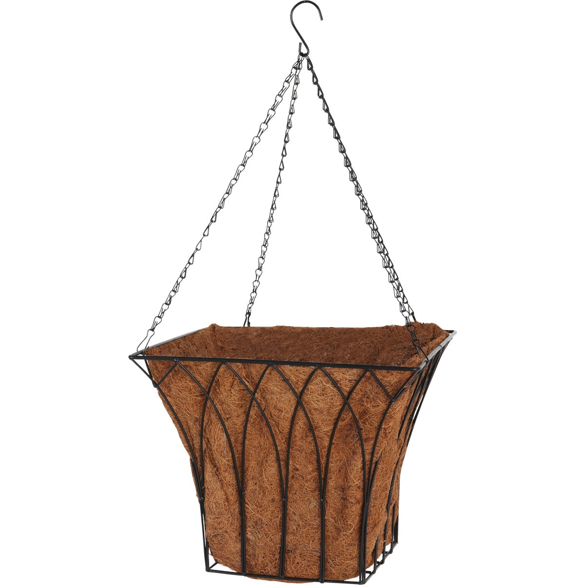 Best Garden 14 In. Steel Rod Black Hanging Plant Basket