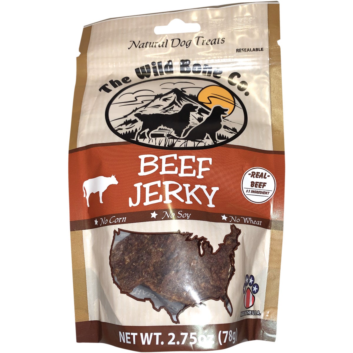 The Wild Bone Company Beef Jerky Dog Treat, 2.75 Oz.