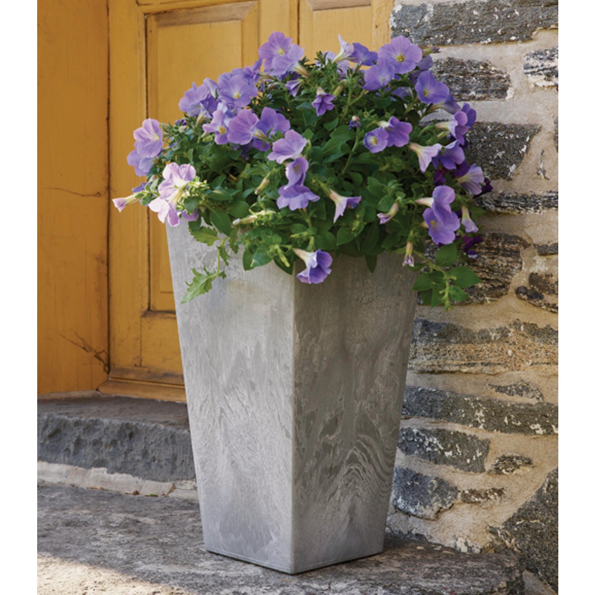 Novelty ArtStone Ella 13.75 In. W. x 27.75 In. H. x 13.75 In. L. Gray Resin Planter