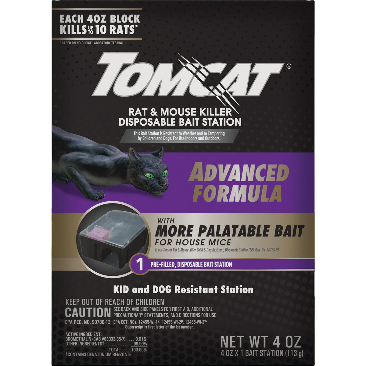 Tomcat Advanced Formula Disposable Rat and Mouse Bait Station