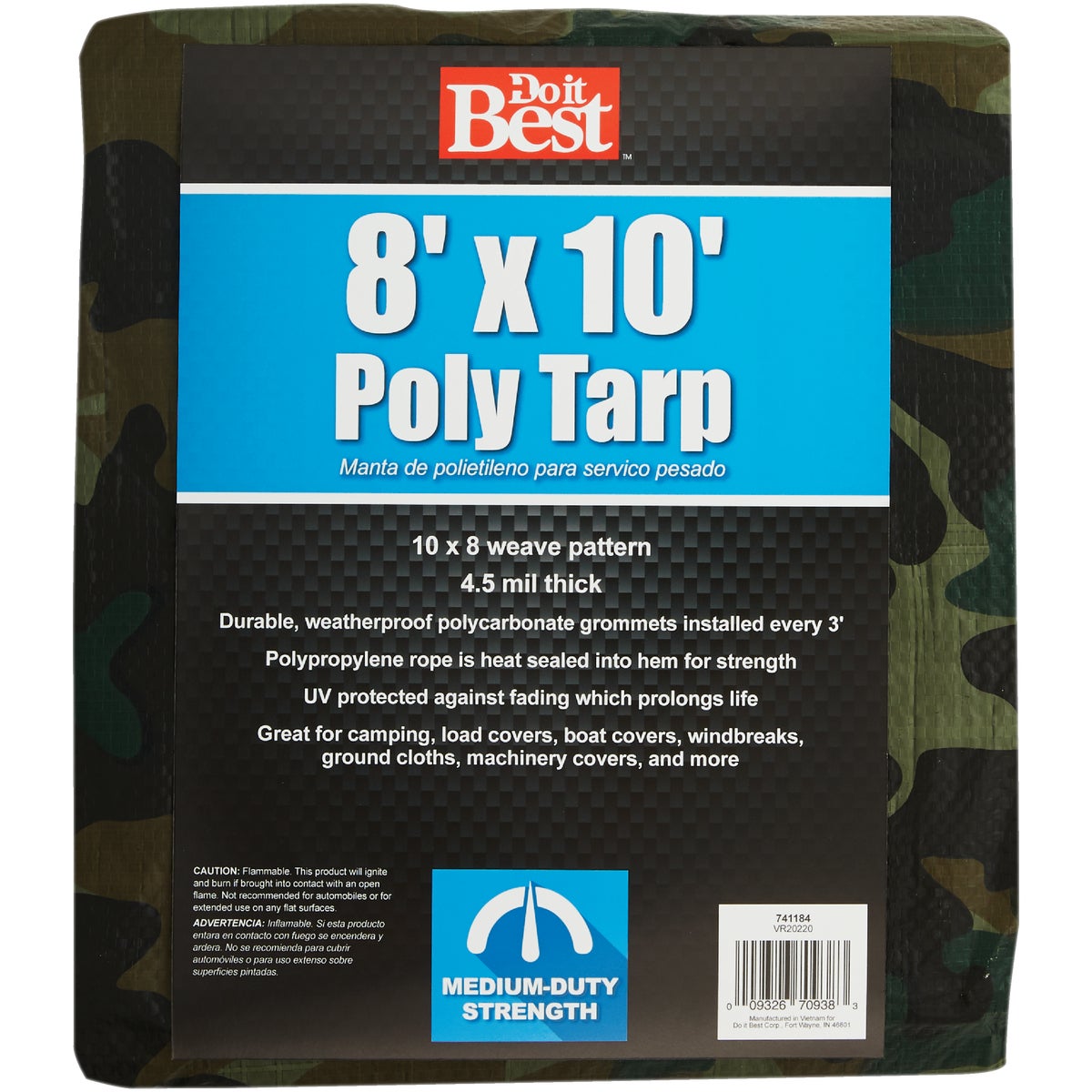 Do it Best Camo Woven 8 Ft. x 10 Ft. Medium Duty Poly Tarp