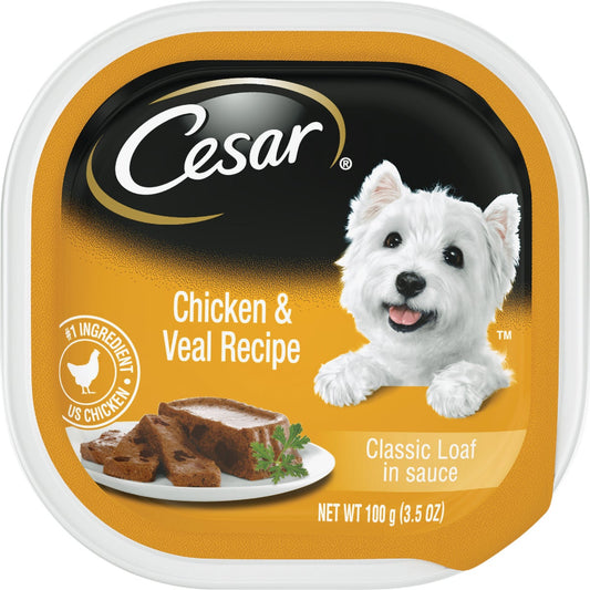 Cesar Classic Loaf Chicken & Veal Adult Wet Dog Food, 3.5 Oz.