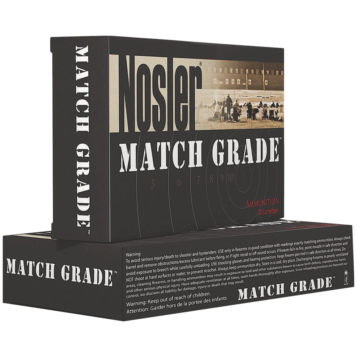 Nosler Match Grade 9mm Luger 115 Grain Centerfire Ammunition Cartridges