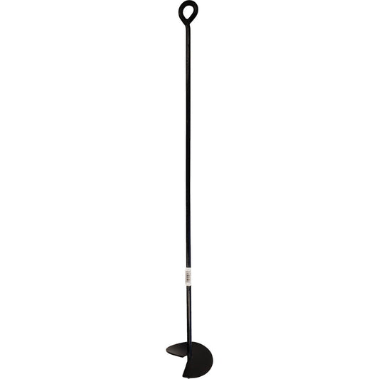 Midwest Air Tech 6 In. x 48 In. Black Steel Screw-In Earth Anchor