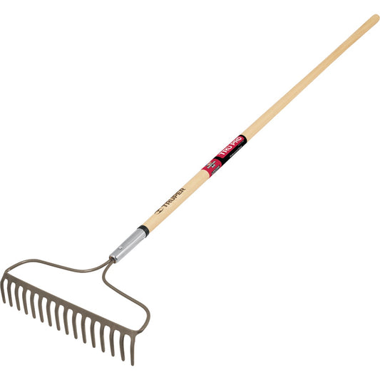 Truper Pro Forged 16.5 In. Steel Bow Garden Rake (16-Tine)