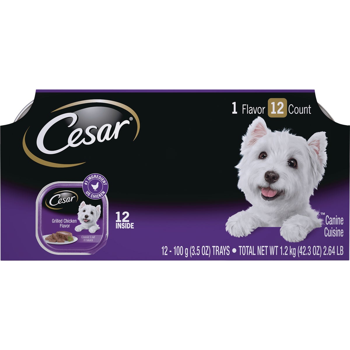 Cesar Classic Loaf Grilled Chicken Adult Wet Dog Food (12-Pack)