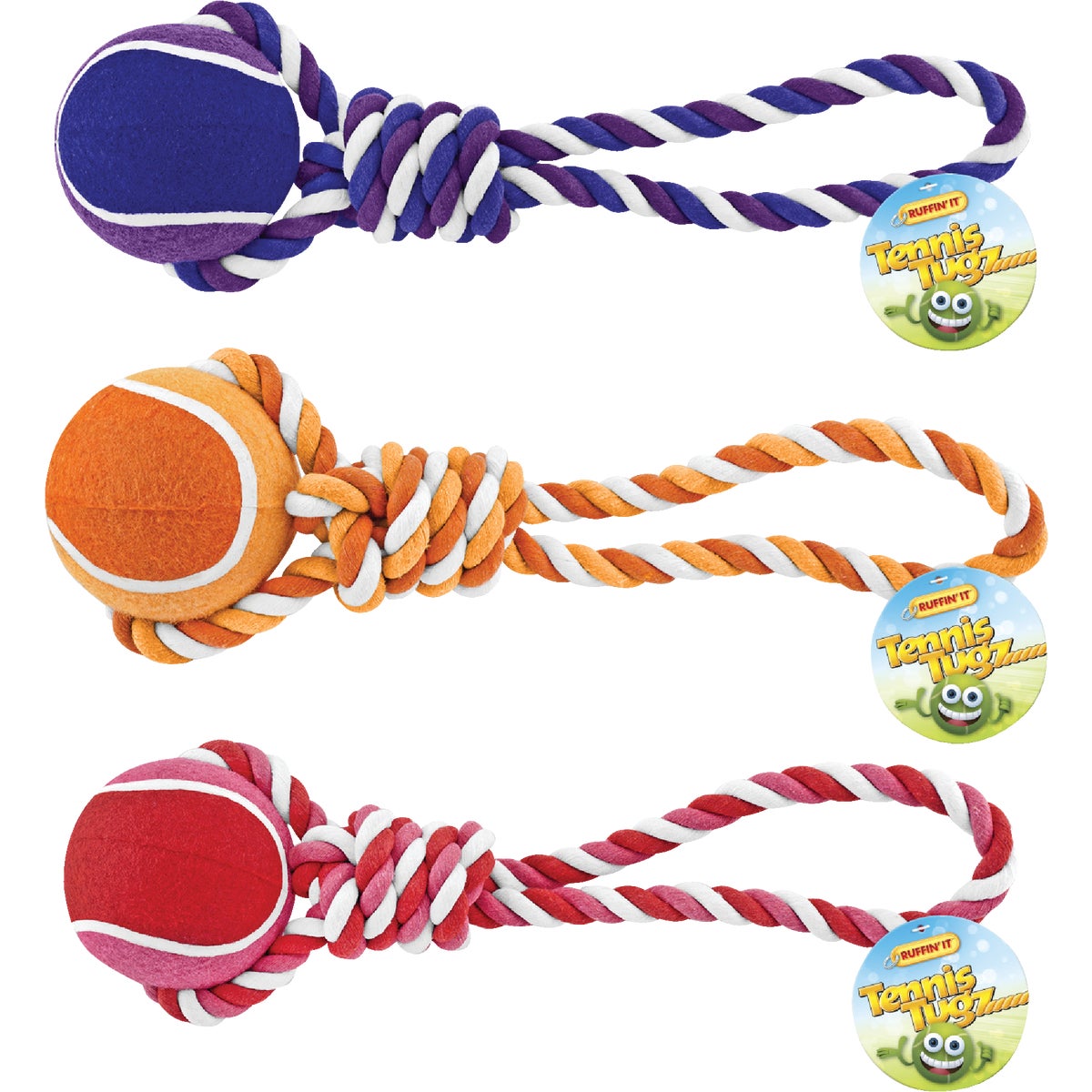 Westminster Pet Ruffin' it Giant Tennis Ball Rope Tug Dog Toy