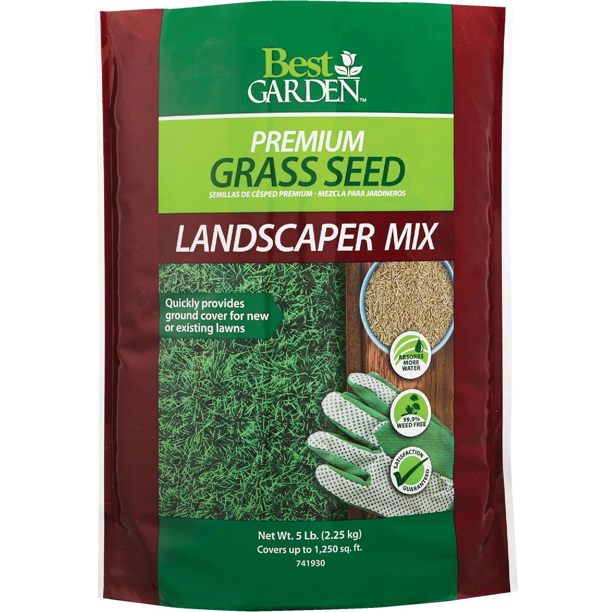 Best Garden 5 Lb. 750 Sq. Ft. Coverage Sun to Partial Shade Grass Seed