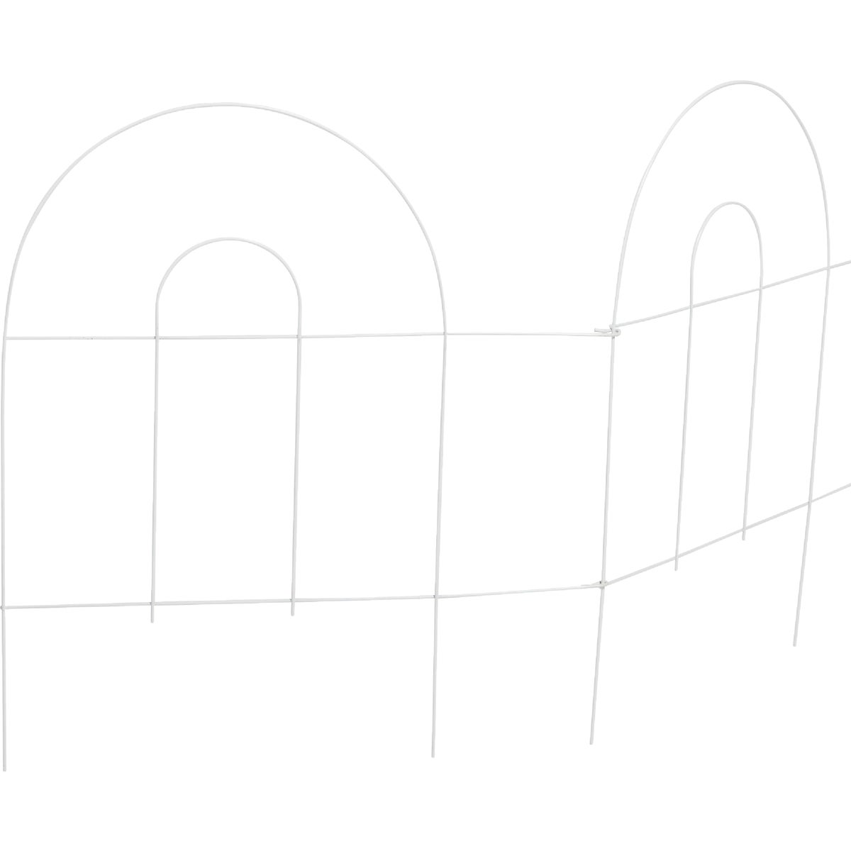 Best Garden 8 Ft. Powder-Coated White Wire Folding Fence