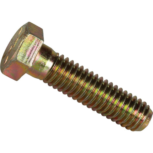 Hillman 3/8 In. x 1-1/2 In. Grade 8 Yellow Dichromate Hex Head Cap Screw (100 Ct.)