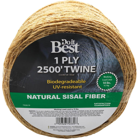 Do it Best 1-Ply x 2500 Ft. Tan Sisal Fiber Twine