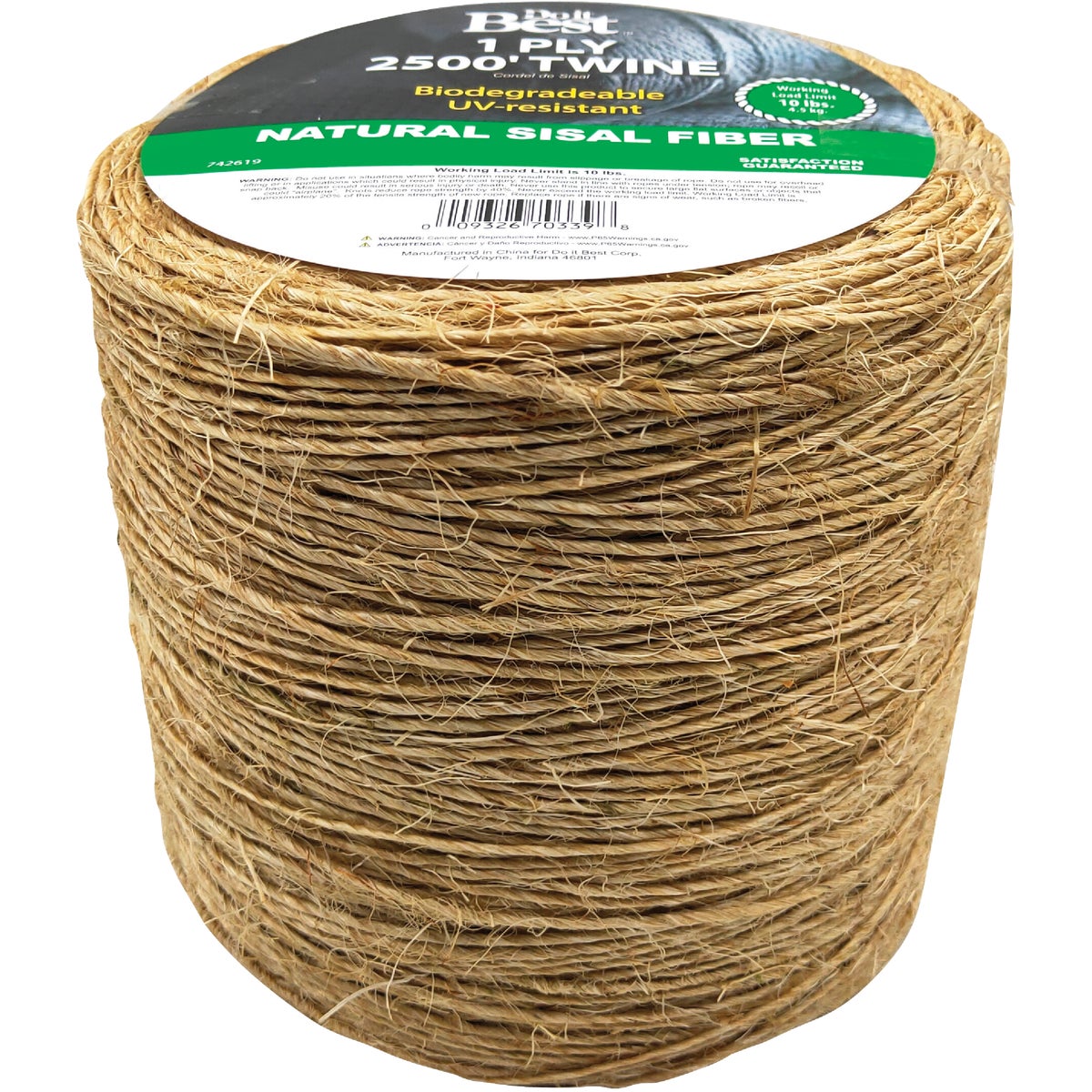 Do it Best 1-Ply x 2500 Ft. Tan Sisal Fiber Twine