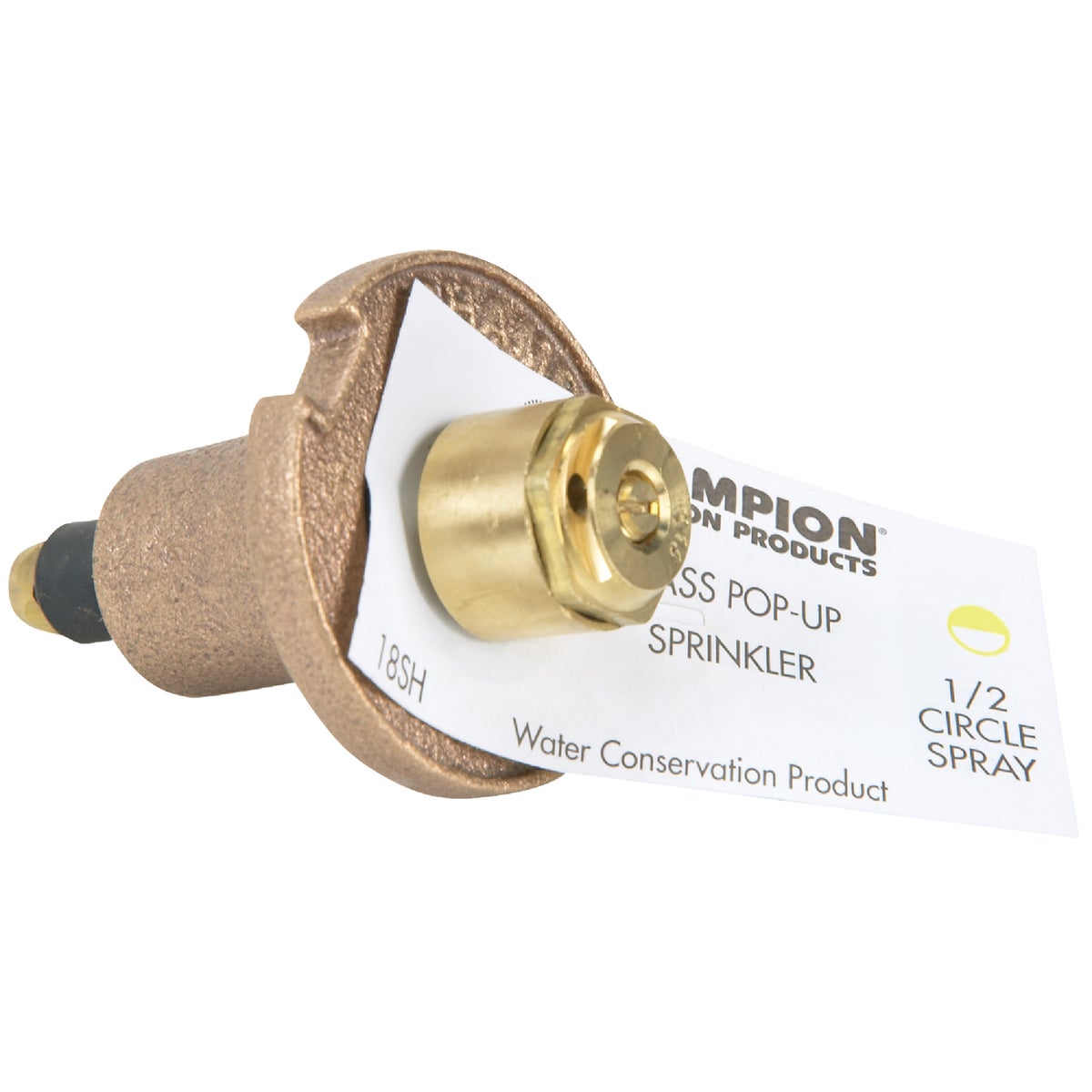 Champion 1.25 In. Half Circle Brass Pop-Up Sprinkler with Brass Nozzle