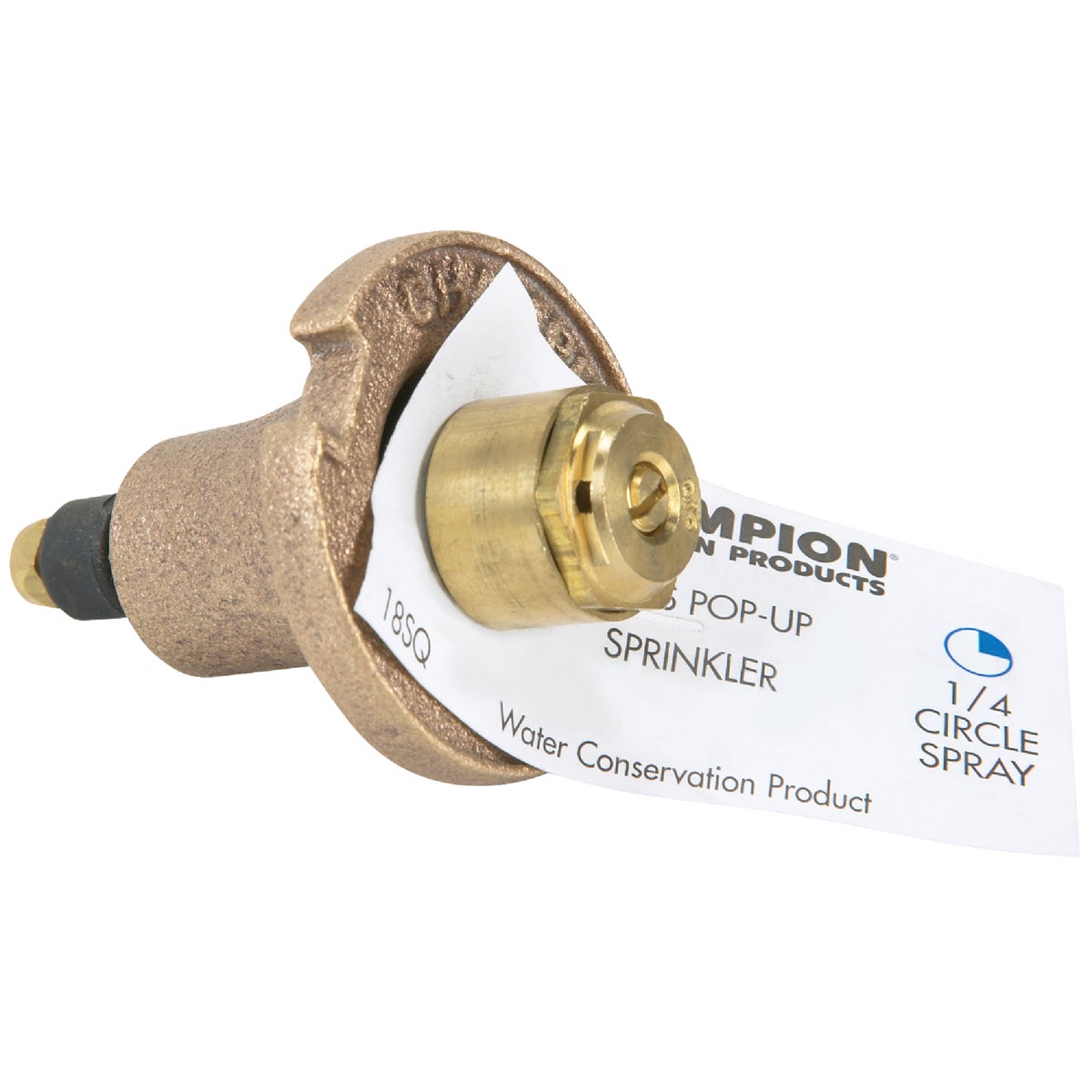 Champion 1.25 In. Quarter Circle Brass Pop-Up Sprinkler with Brass Nozzle