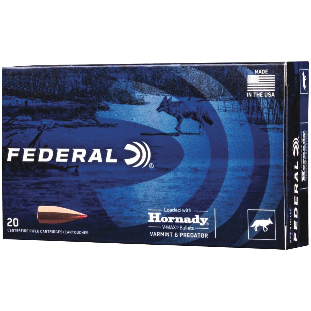 Federal Varmint & Predator .223 Rem 53 Grain V-Max Centerfire Ammunition Cartridges