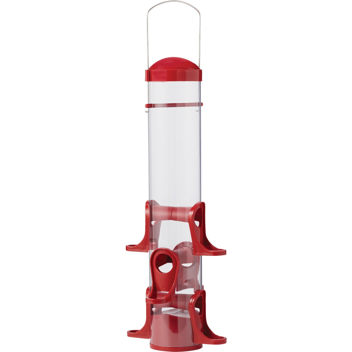 Stokes Select Red Plastic 1.6 Lb. Capacity Tube Bird Feeder