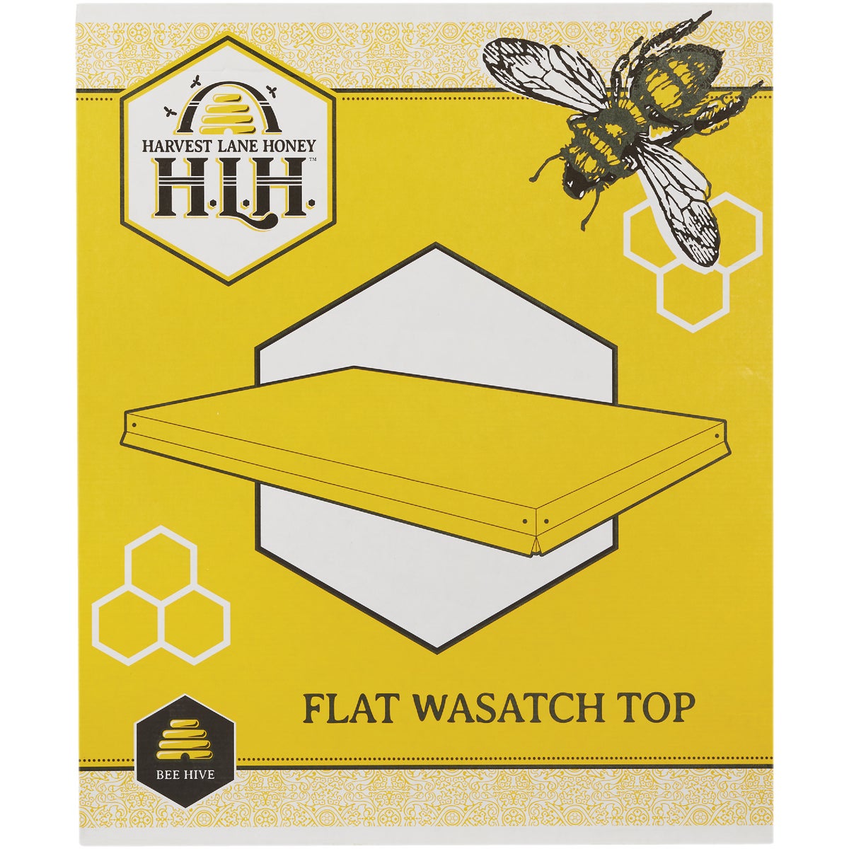 Harvest Lane Honey 18-1/2 In. W. x 2 In. H. x 22-1/2 In. L. Wood 10-Frame Beehive Flat, Telescoping Top