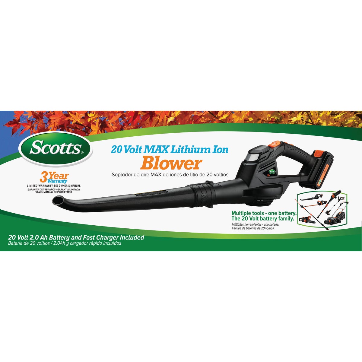 Scotts 130 MPH 20V Lithium-Ion Cordless Blower