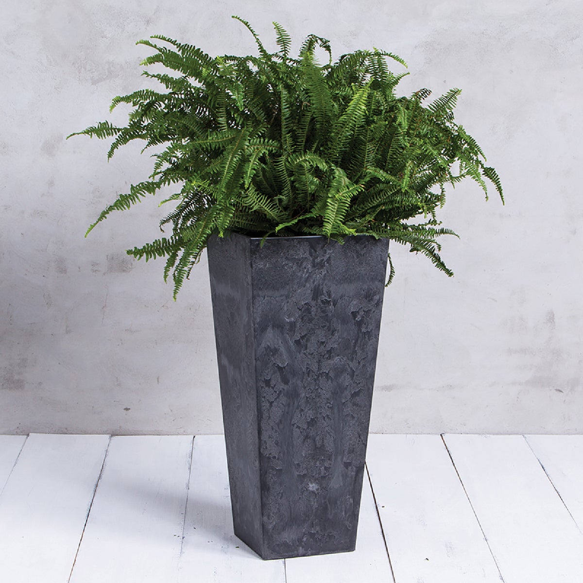 Novelty ArtStone Ella 13.75 In. W. x 27.75 In. H. x 13.75 In. L. Black Resin Planter