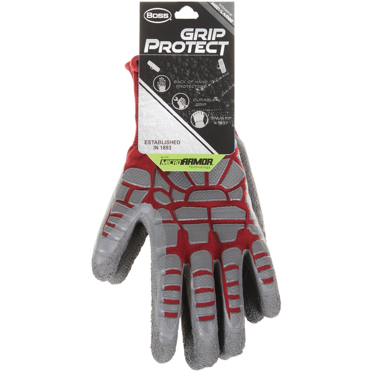 Boss Grip Protect Men's Medium/Large Coated Glove with Micro Armor