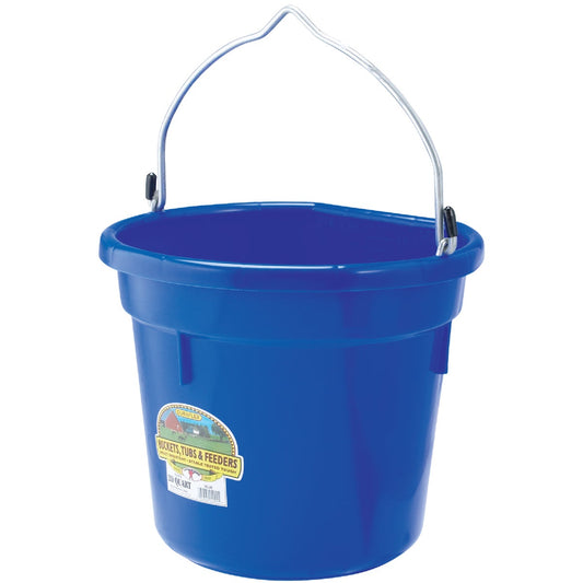 Fortex Fortiflex 20 Qt. Black Poly Flat Back Bucket