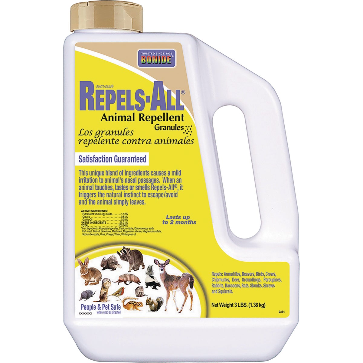 Bonide Repels All 3 Lb. Granular Animal Repellent