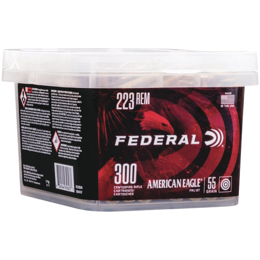 Federal American Eagle .223 Rem 55 Grain FMJ Centerfire Ammunition Cartridges