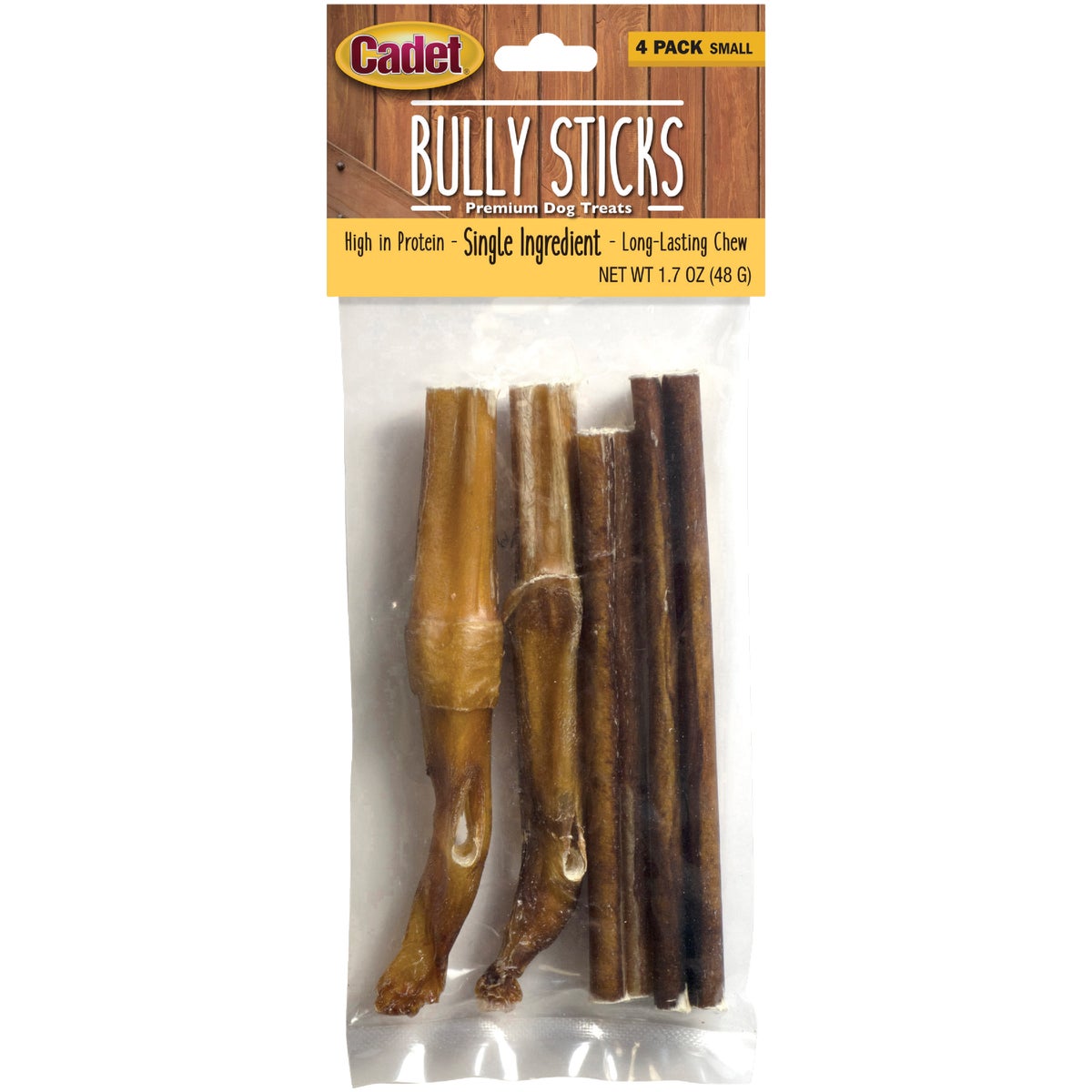 Cadet Small Beef Bully Sticks Dog Treat (4-Pack)