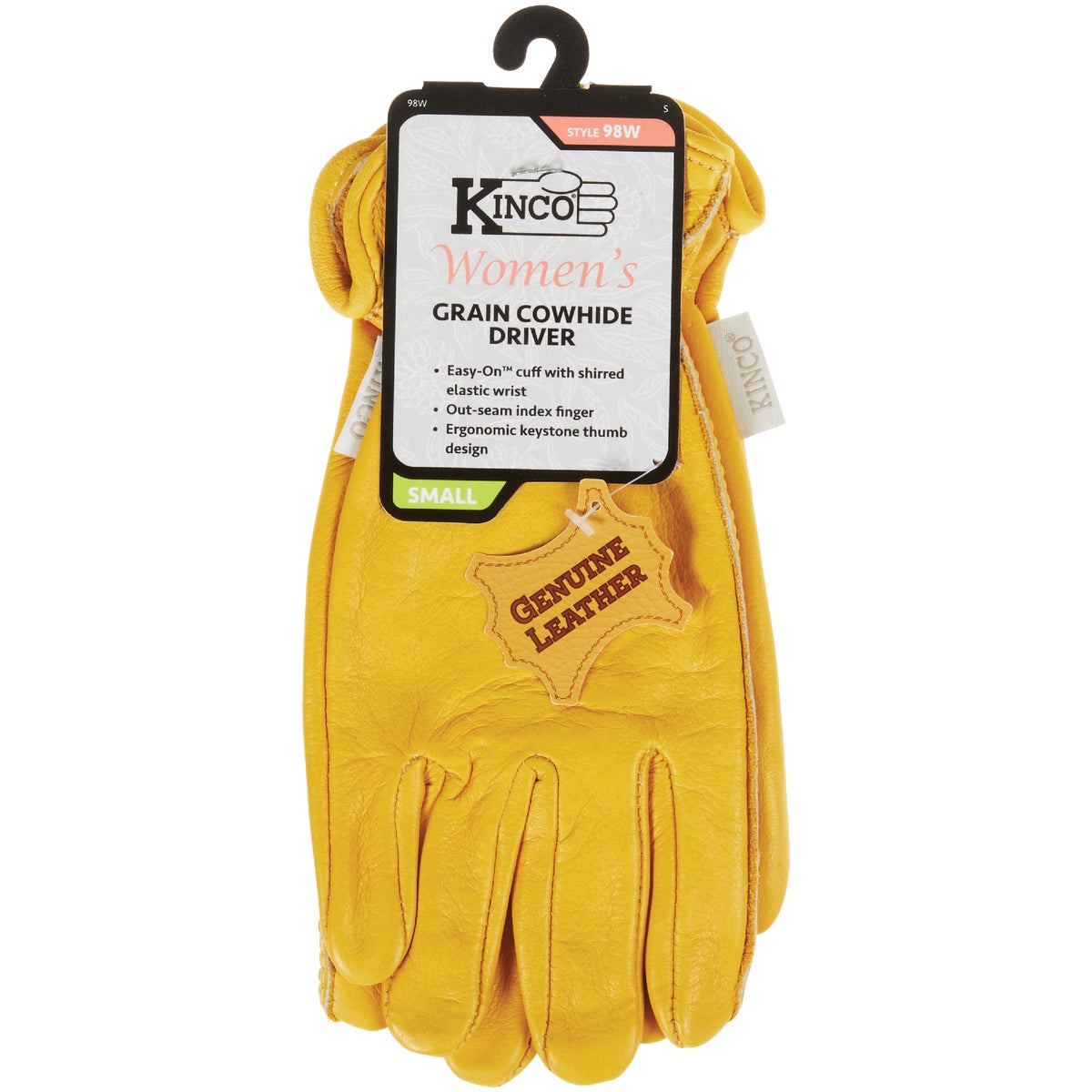 Kinco Women's Small Tan Cowhide Driver Work Glove