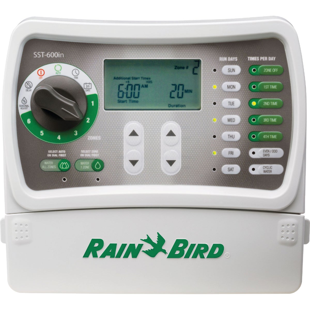 Rain Bird Simple Set 6-Station Indoor Plug-In Irrigation Sprinkler Timer